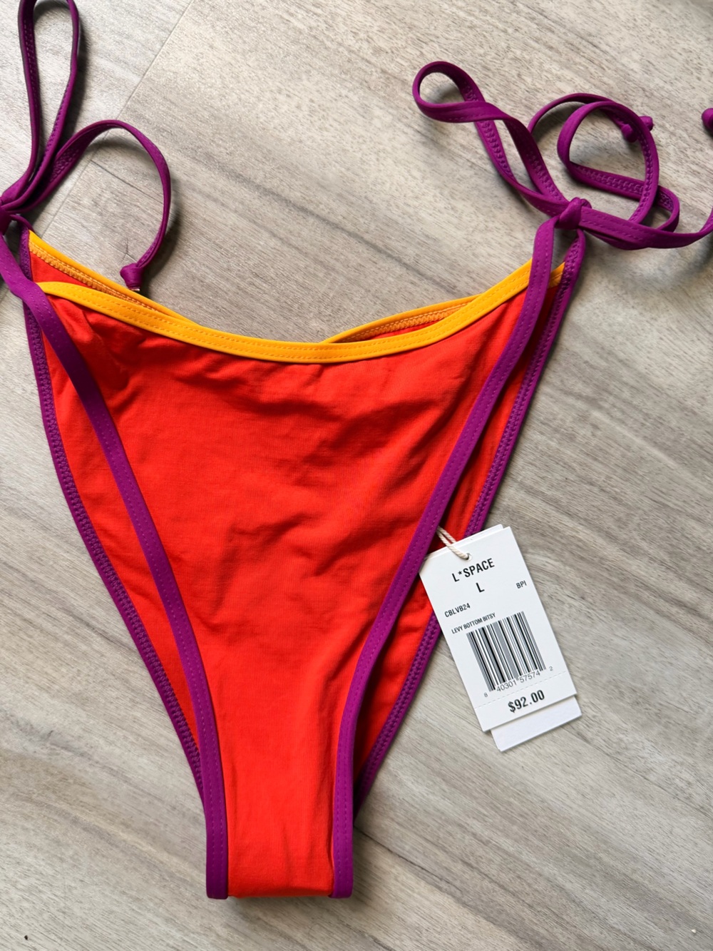 Women's Orange and Purple L space bikini bottom